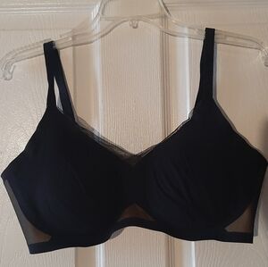 Honeylove Crossover Black Bra Wireless Large